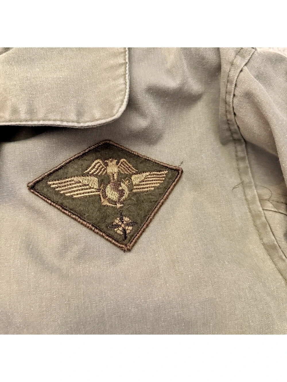 Vintage Expressions Men’s Military Bomber Jacket Green M Airborne Embroidered